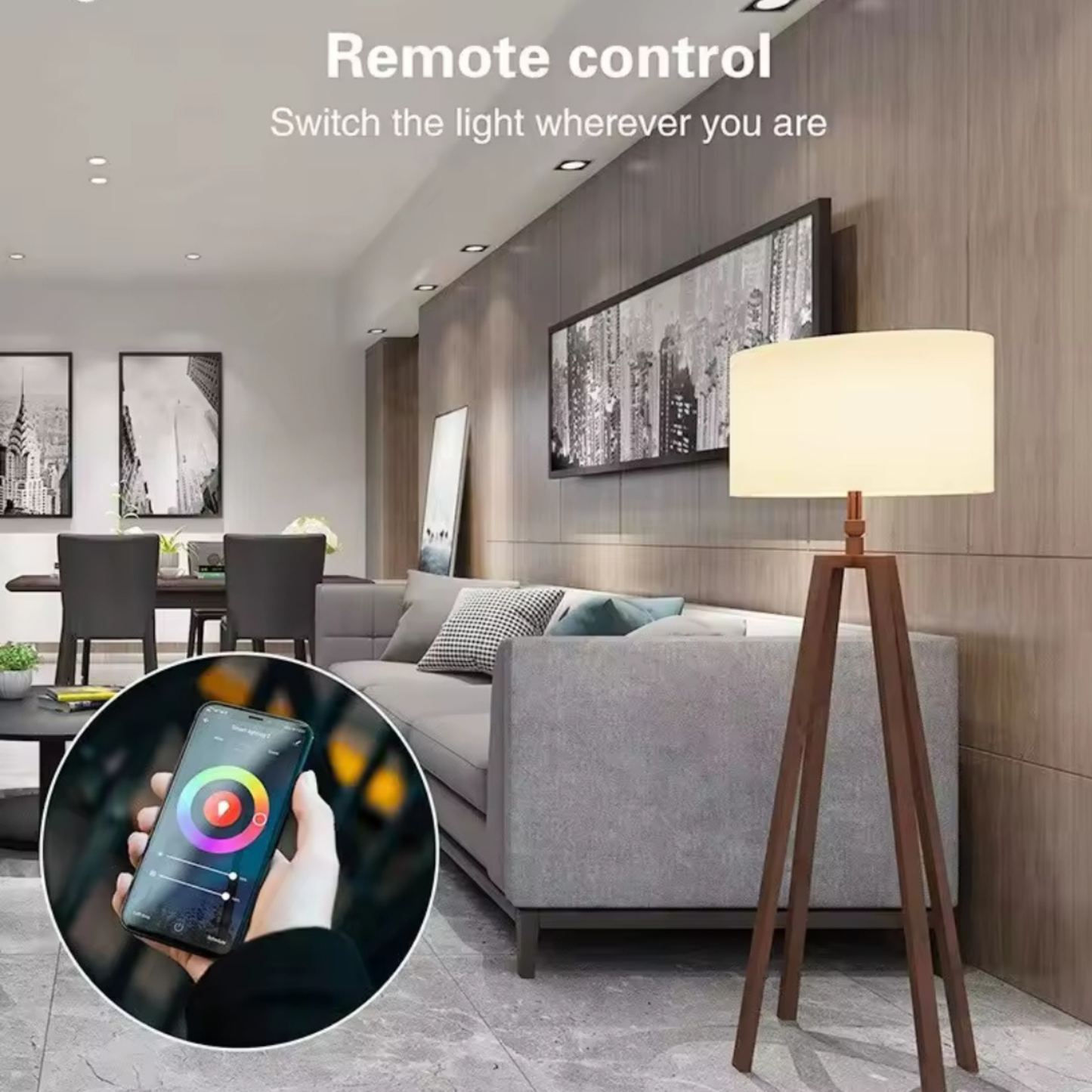 Foco Inteligente WiFi LED RGBCW Dimmable - Control por Voz, Compatible con Alexa y Google Home