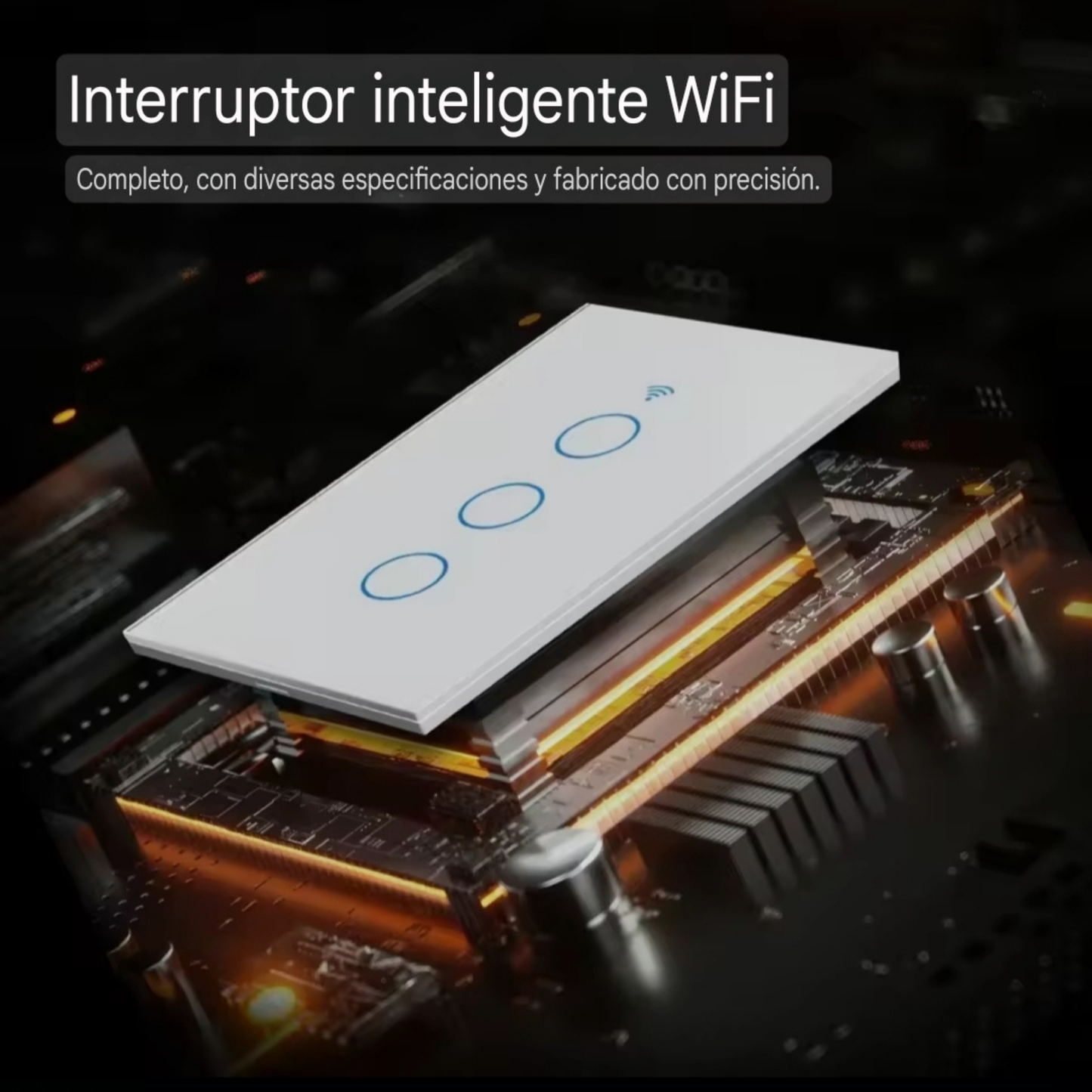 Interruptores inteligentes con WiFi y Bluetooth, No requiere cable neutro, 1/2/3/4 entradas, Interruptor táctil, funciona con Alexa y Google Home, Tuya US