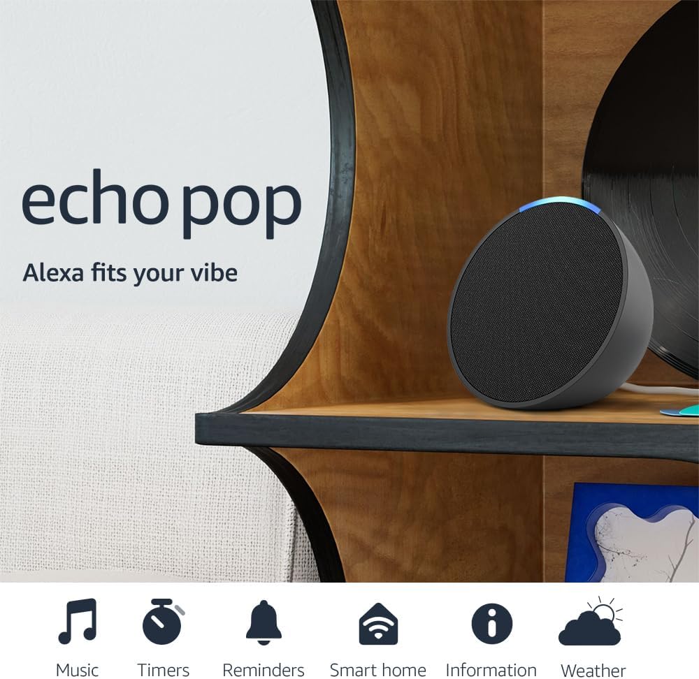 Amazon Echo Pop Parlante inteligente y compacto con sonido definido y Alexa